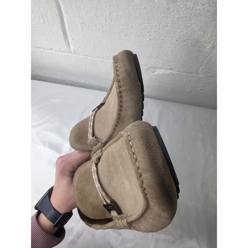 Hugo Boss Driving Loafer Shoes Men's 41/US 8 Taupe Suede Metal Logo Made In Ital - Picture 11 of 11